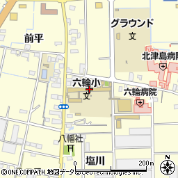 稲沢市立六輪小学校周辺の地図
