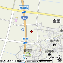 滋賀県犬上郡甲良町金屋380-1周辺の地図