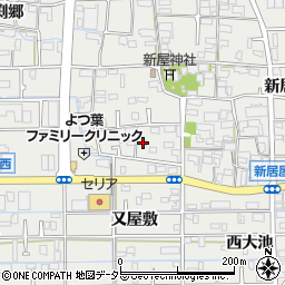 愛知県あま市新居屋郷91周辺の地図