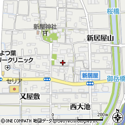 愛知県あま市新居屋郷40周辺の地図