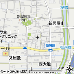 愛知県あま市新居屋郷45周辺の地図