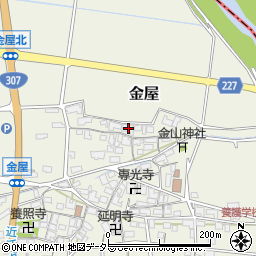 滋賀県犬上郡甲良町金屋309周辺の地図