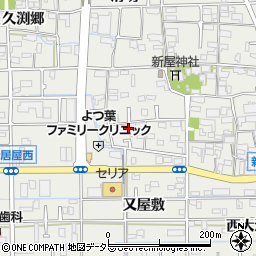 愛知県あま市新居屋郷90周辺の地図