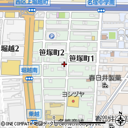 愛知県名古屋市西区笹塚町周辺の地図