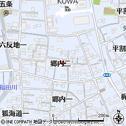 愛知県あま市西今宿郷内二周辺の地図