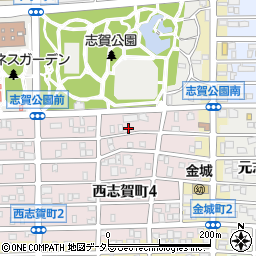 愛知県名古屋市北区西志賀町4丁目78周辺の地図
