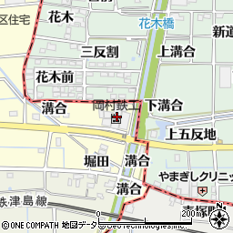 岡村鉄工株式会社　愛西工場周辺の地図