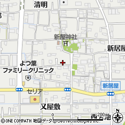 愛知県あま市新居屋郷29-7周辺の地図