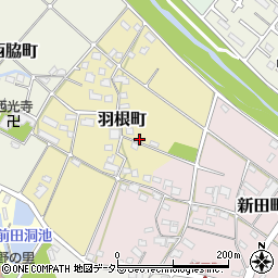 愛知県瀬戸市羽根町周辺の地図