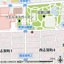 愛知県名古屋市北区西志賀町3丁目82周辺の地図