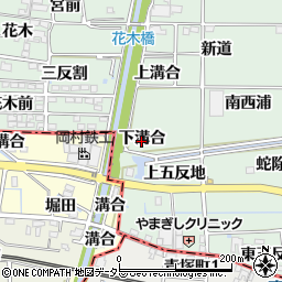 愛知県あま市蜂須賀下溝合周辺の地図