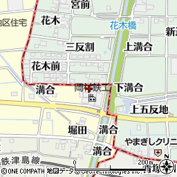 愛知県愛西市勝幡町溝合周辺の地図