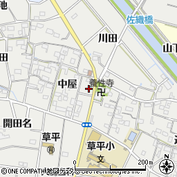 愛知県愛西市草平町中屋99周辺の地図