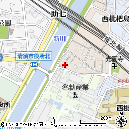 愛知県清須市西枇杷島町小場塚1208周辺の地図