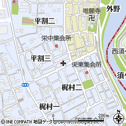 愛知県あま市西今宿平割三43-21周辺の地図