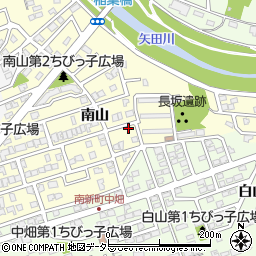 愛知県尾張旭市長坂町南山周辺の地図