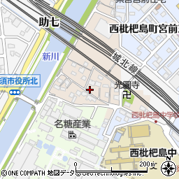 愛知県清須市西枇杷島町小場塚周辺の地図
