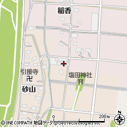 愛知県愛西市塩田町宮田23周辺の地図