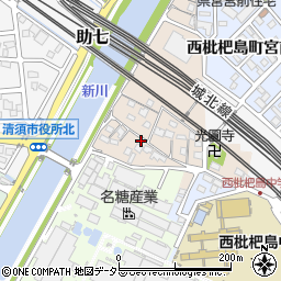 愛知県清須市西枇杷島町小場塚1224周辺の地図