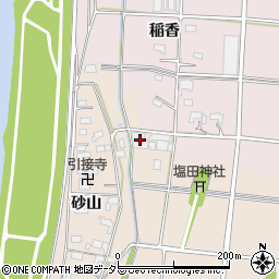 愛知県愛西市塩田町宮田15周辺の地図