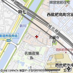 愛知県清須市西枇杷島町小場塚1225周辺の地図