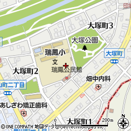 愛知県尾張旭市大塚町周辺の地図
