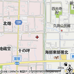 愛知県あま市富塚岩屋周辺の地図