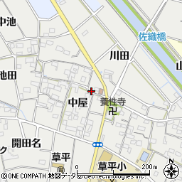 愛知県愛西市草平町中屋94周辺の地図
