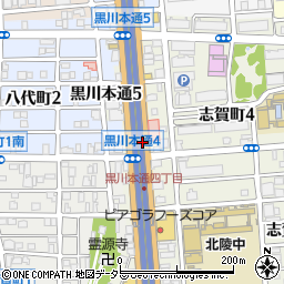 愛知県名古屋市北区黒川本通5丁目周辺の地図