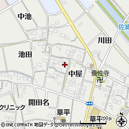 愛知県愛西市草平町中屋133周辺の地図