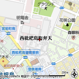 愛知県清須市西枇杷島町弁天周辺の地図