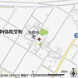 滋賀県東近江市阿弥陀堂町341周辺の地図