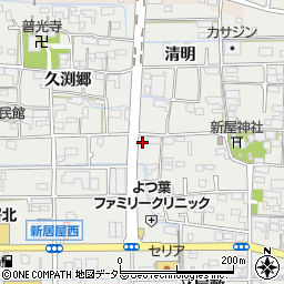 愛知県あま市新居屋郷1-1周辺の地図