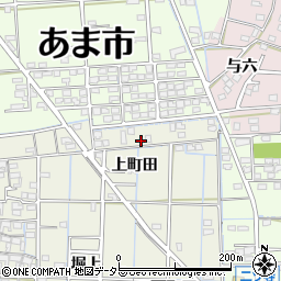 愛知県あま市花長上町田周辺の地図