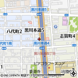 愛知県名古屋市北区黒川本通5丁目6周辺の地図