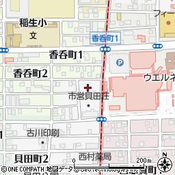 市営貝田荘　集合所周辺の地図