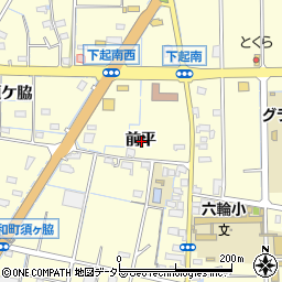 愛知県稲沢市平和町前平周辺の地図