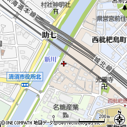 愛知県清須市西枇杷島町小場塚1206周辺の地図