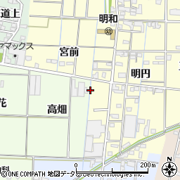愛知県あま市丹波高畑周辺の地図