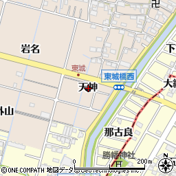 愛知県稲沢市平和町東城天神周辺の地図