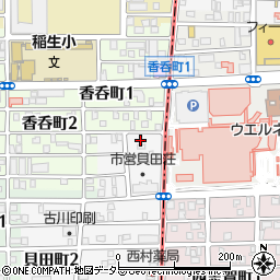 時間貸駐車場貝田荘周辺の地図