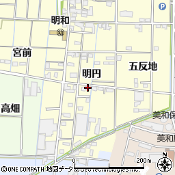 愛知県あま市中橋（明円）周辺の地図