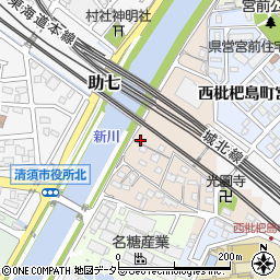 愛知県清須市西枇杷島町小場塚1205周辺の地図