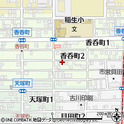 名鉄協商香呑町駐車場周辺の地図