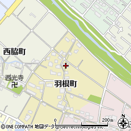 愛知県瀬戸市羽根町64周辺の地図