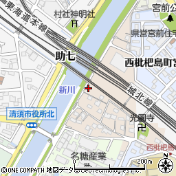 愛知県清須市西枇杷島町小場塚1204周辺の地図