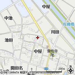 愛知県愛西市草平町中屋87周辺の地図