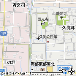 愛知県あま市新居屋久渕郷146周辺の地図