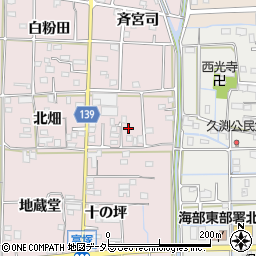 愛知県あま市古道（岩屋）周辺の地図