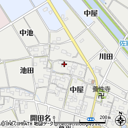 愛知県愛西市草平町中屋81周辺の地図
